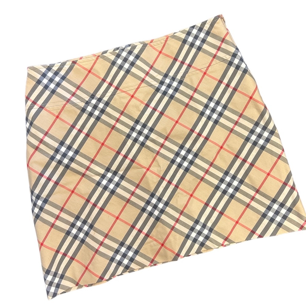 authentic Burberry Beige Check Mini Skirt